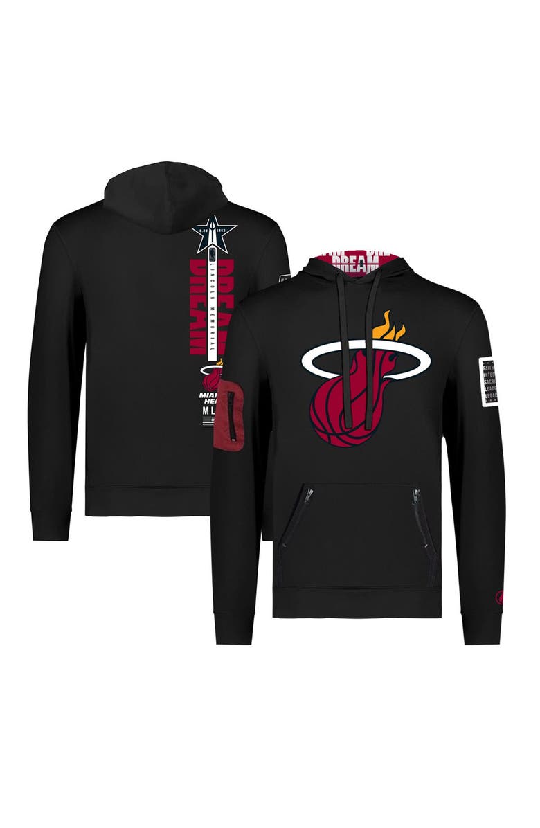 FISLL Unisex FISLL x Black History Collection  Black Miami Heat Pullover Hoodie, Main, color, 