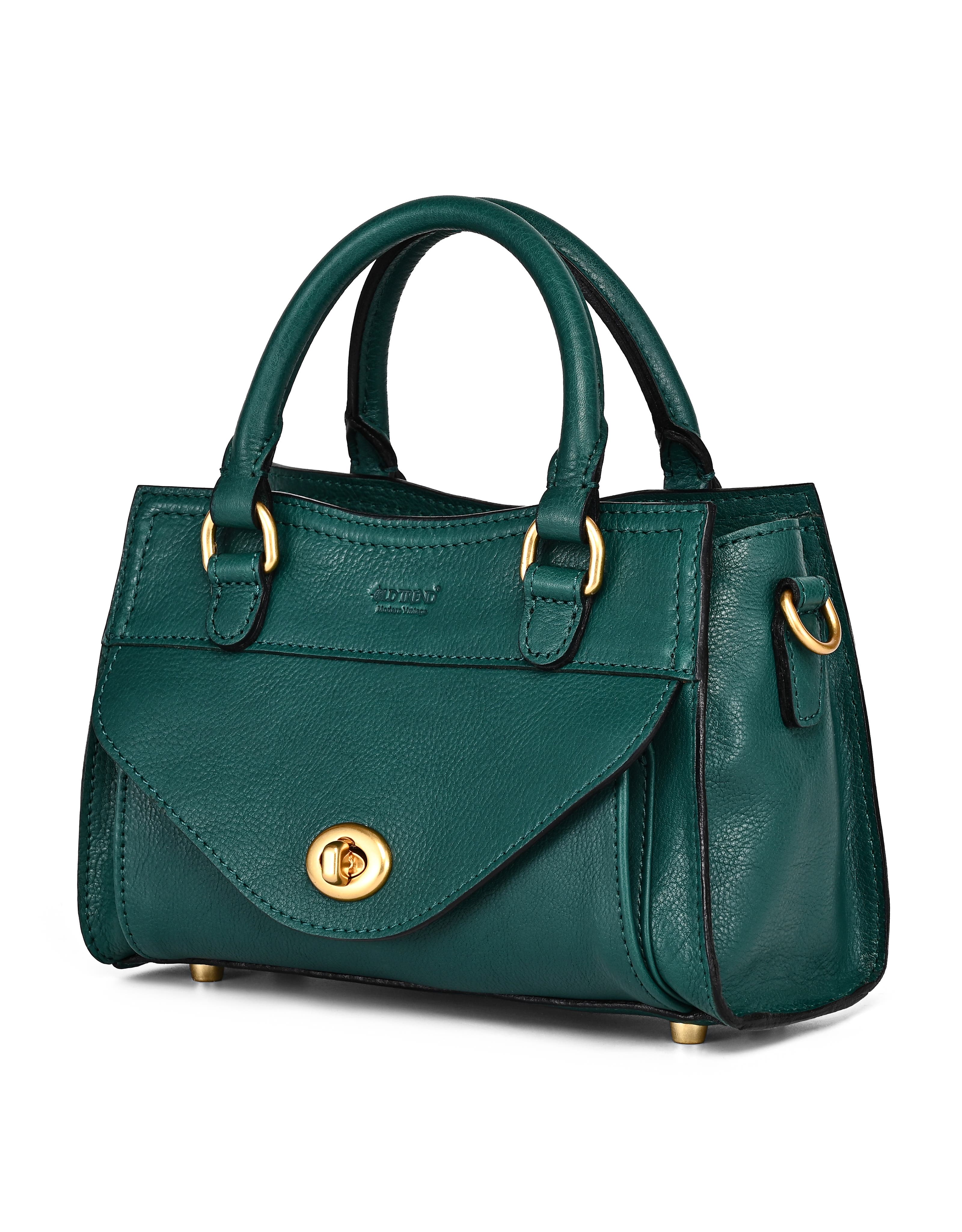 Lockwood Genuine Leather Compact Structured Satchel, Alternate, color, Teal