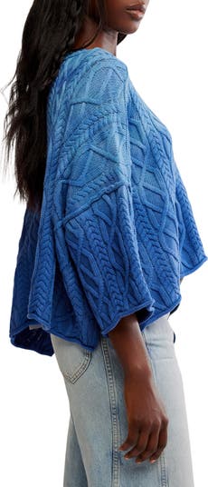 Washed Ashore Cable Stitch Cotton Sweater