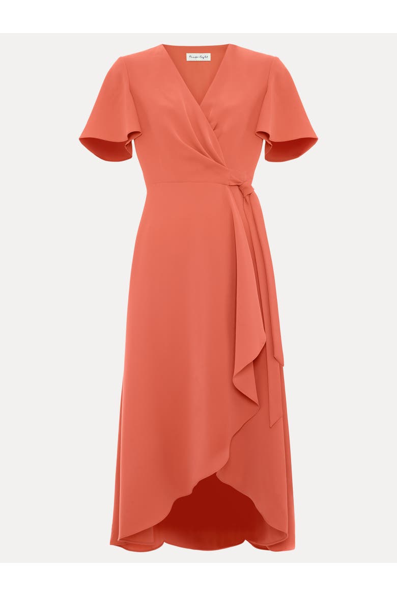 Julissa Wrap Dress, Alternate, color, Orange