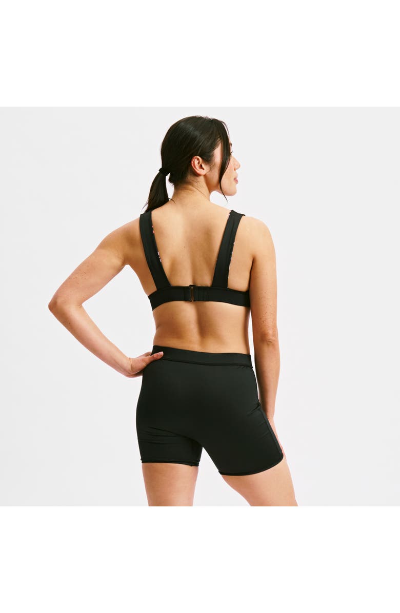 TomboyX Reversible Swim Plunge Bikini Top, Alternate, color, Making Waves