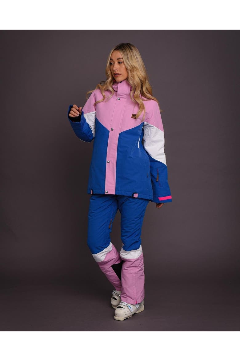 1080 Women's Ski & Snowboard Pant - Pastel Pink, White & Blue, Alternate, color, Pastel Pink, White & Blue
