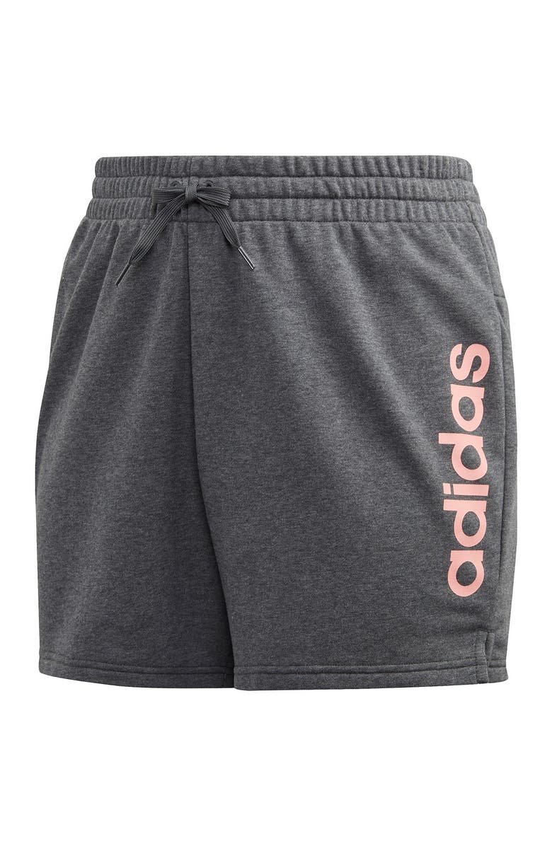 adidas Essential Linear Logo Shorts, Main, color, 