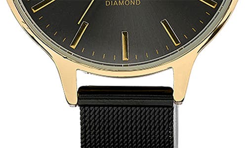 Jones New York Diamond Mesh Strap Watch, 36mm In Black