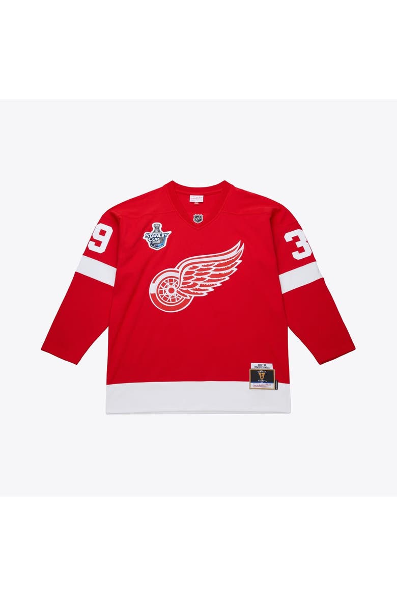 Men's Mitchell & Ness Dominik Hasek Red Detroit Red Wings 2007-08 Power Play Jersey, Main, color, Red
