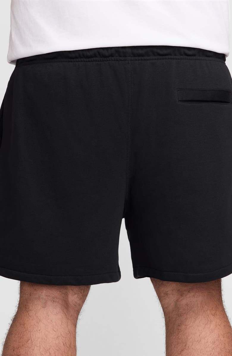 Nike Club French Terry Flow Shorts, Alternate, color, Black/ Black/ White