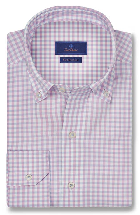 Plaid Print Performance Sport Shirt