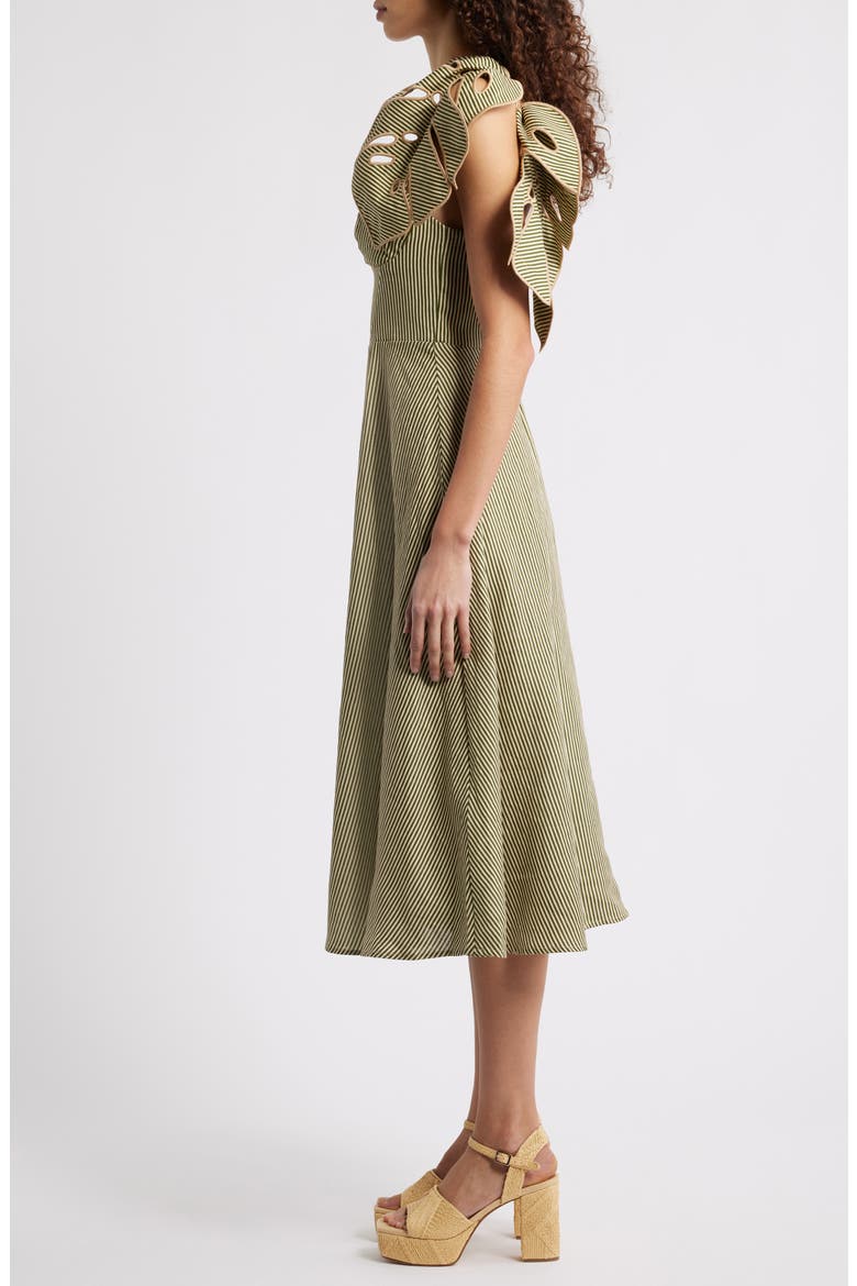 monstera linen dress Monstera Dress Calf Length XS