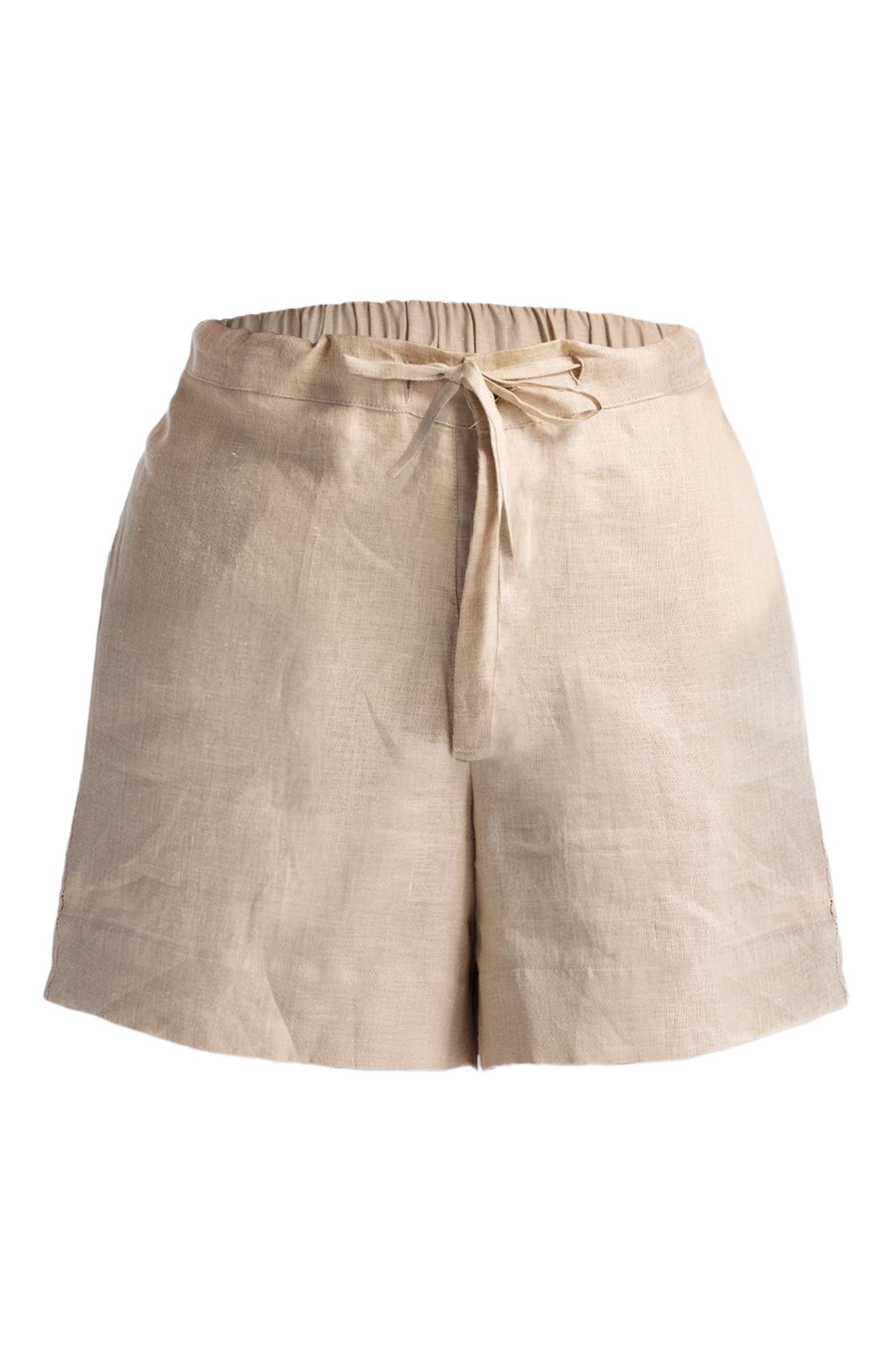 Drawstring Shorts in Neutral Beige - image 2