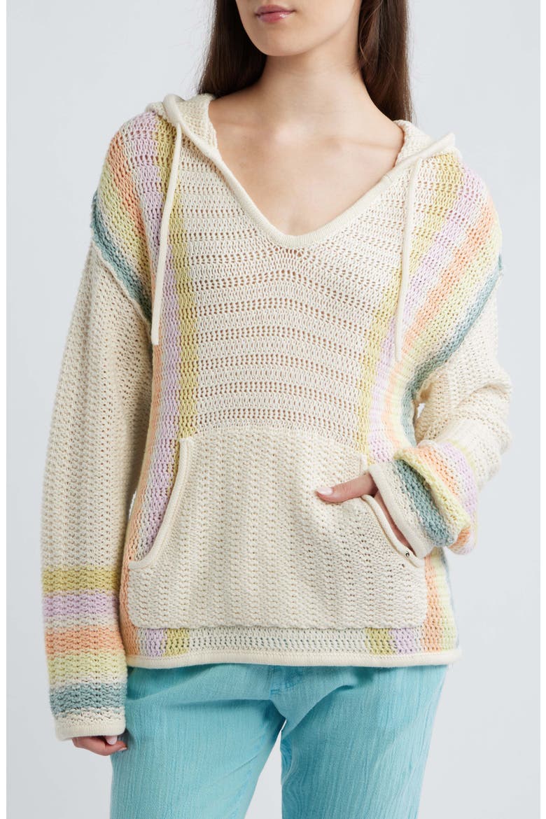 Revival Stripe Knit Hoodie, Main, color, MULTICOLOR