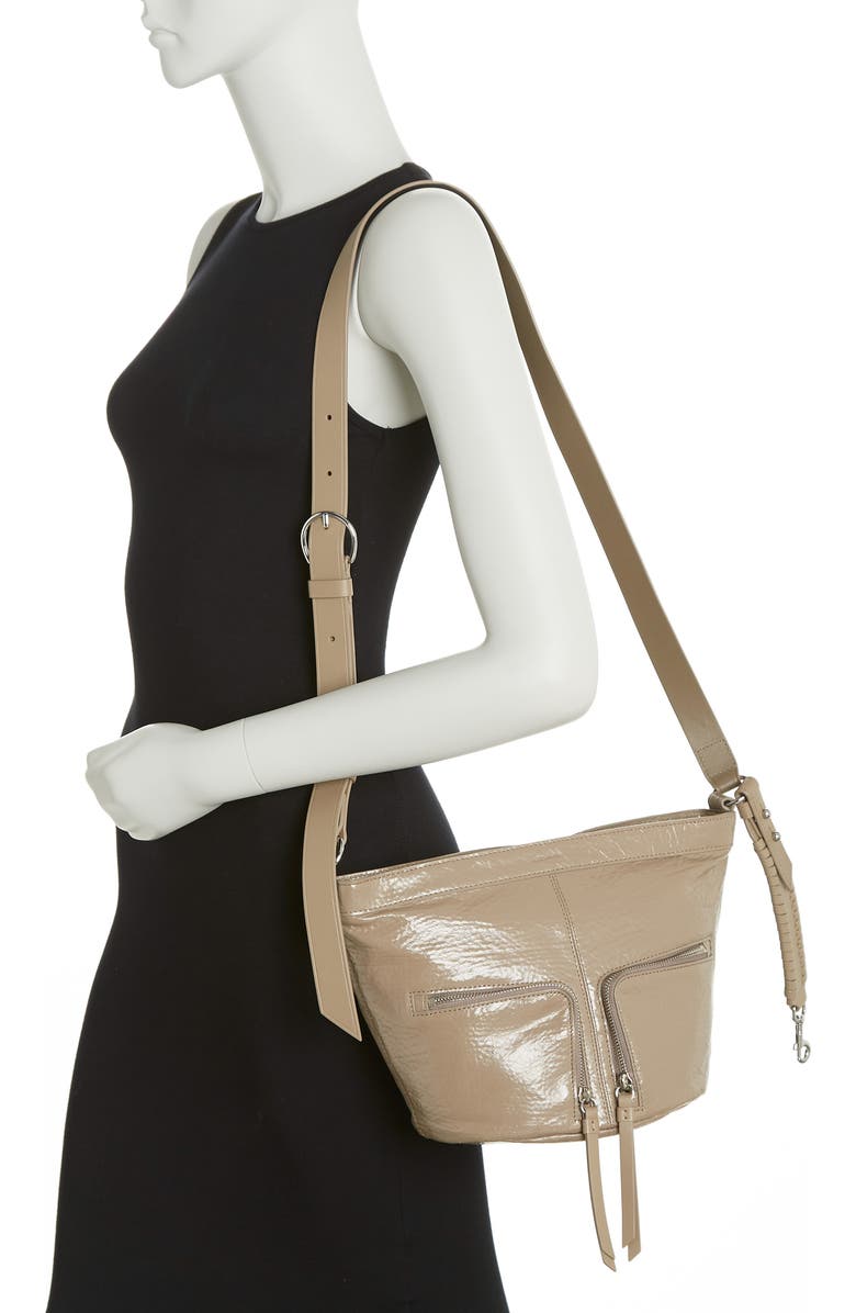 AllSaints Fetch Leather Crossbody Bag, Alternate, color,