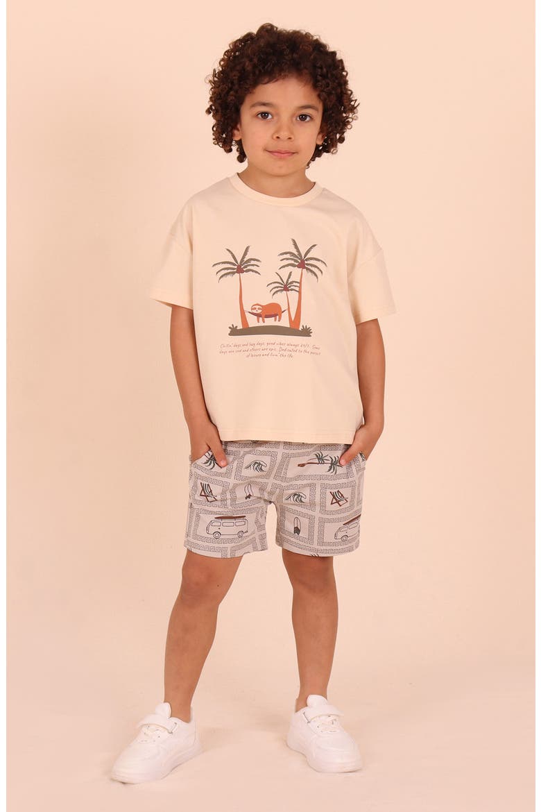 Kids' Chillin' Graphic T-Shirt, Alternate, color, CREAM
