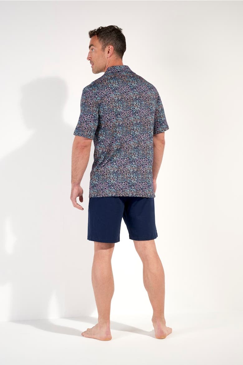 Vineyard Short Pajama Set, Alternate, color, Navy Print