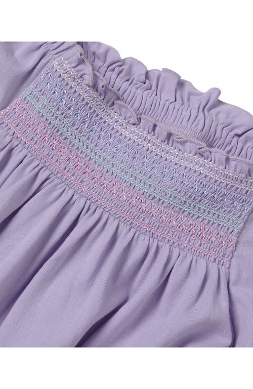 LANDS' END LANDS' END GIRLS SHORT SLEEVE SMOCK FLUTTER TOP