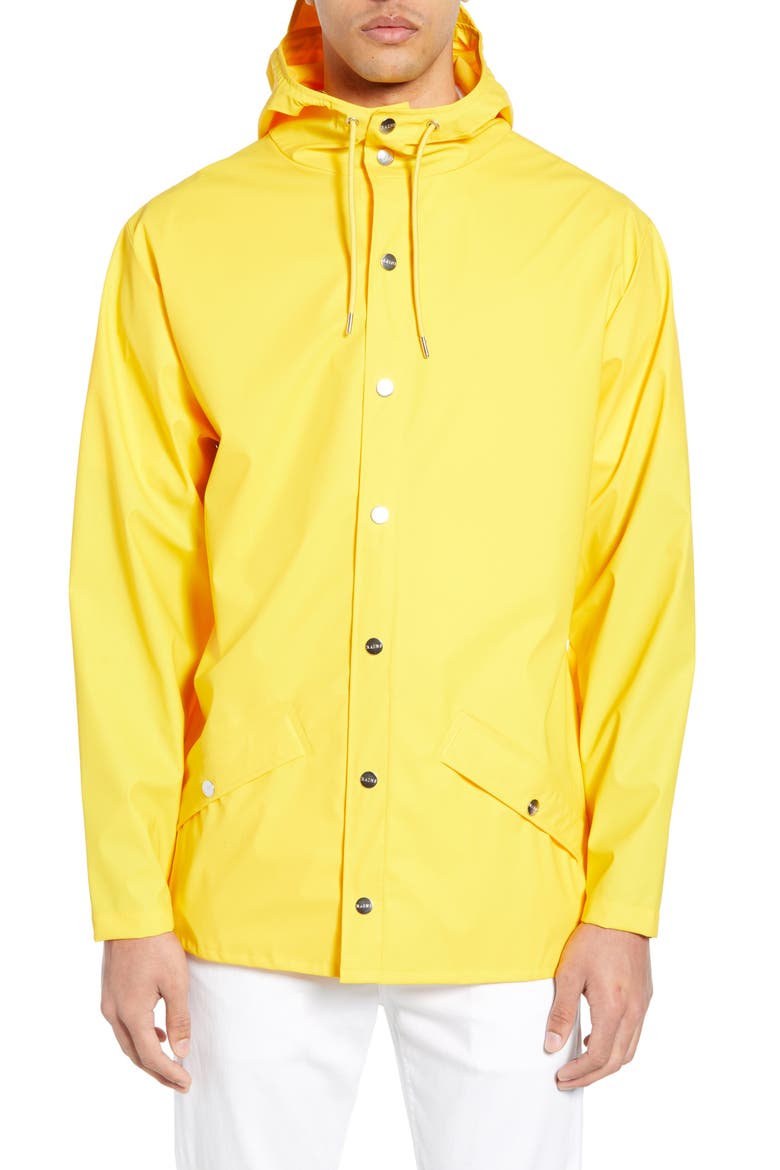 Lightweight Hooded Rain Jacket, Alternate, color, YELLOW