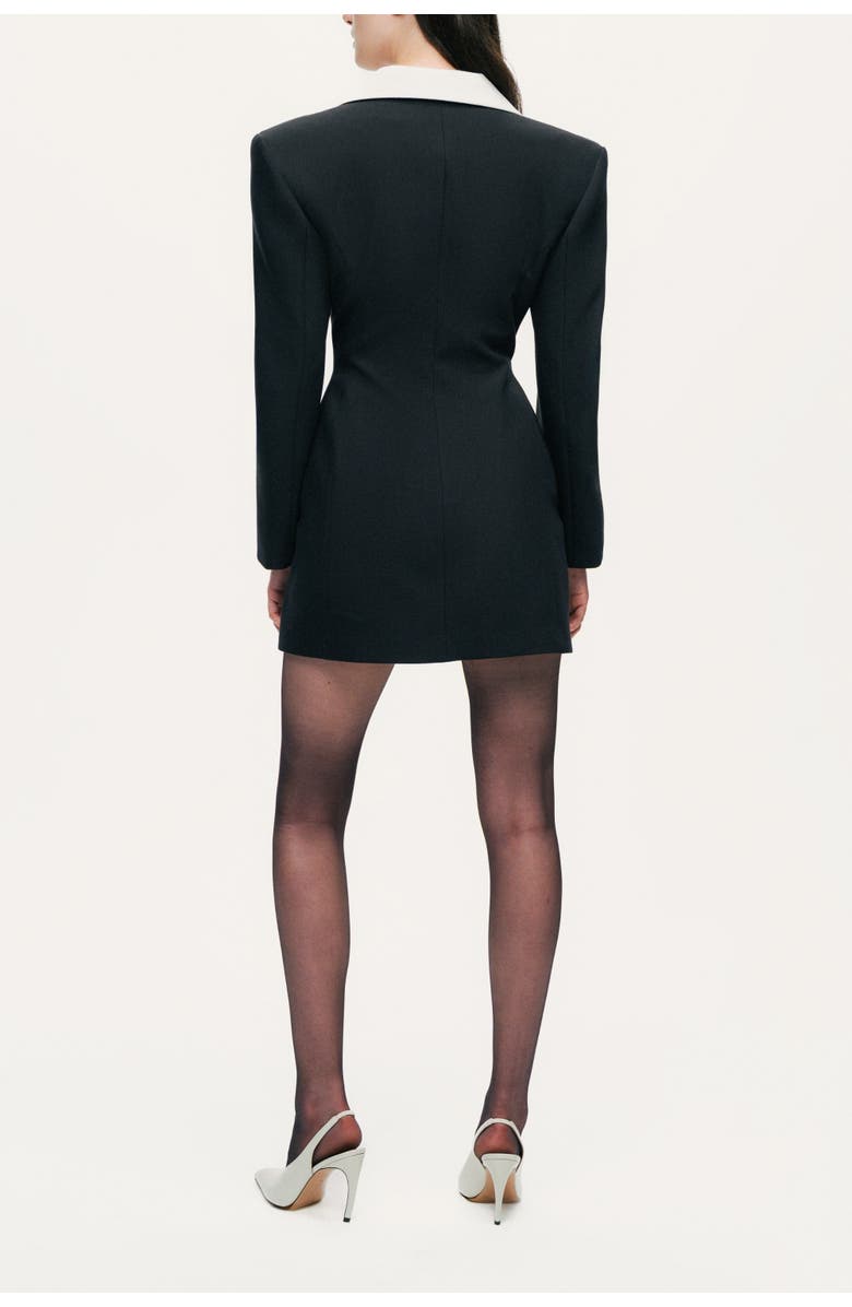 Nocturne Double-Breasted Blazer Mini Dress, Alternate, color, Black