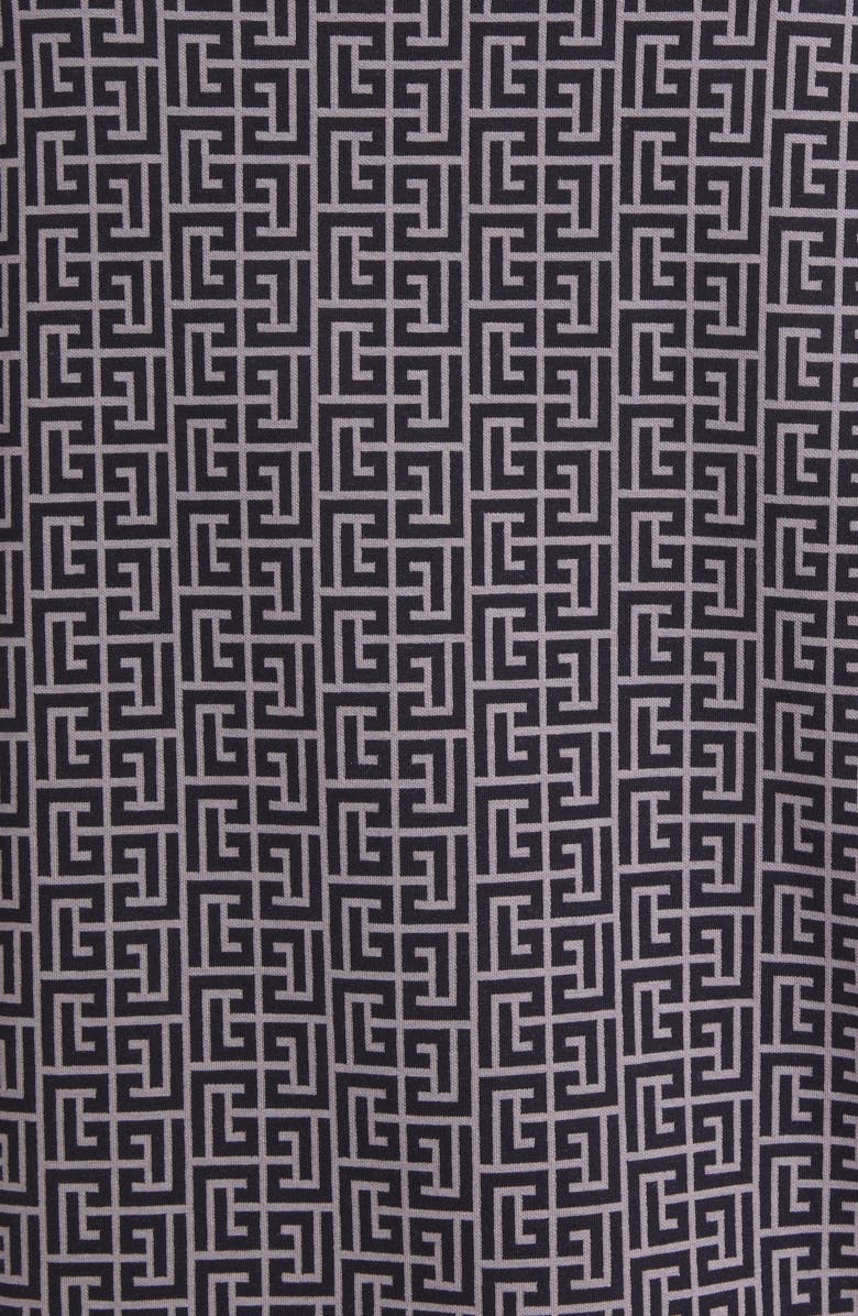 Balmain Monogram Crewneck Stretch Cotton T-Shirt, Alternate, color,