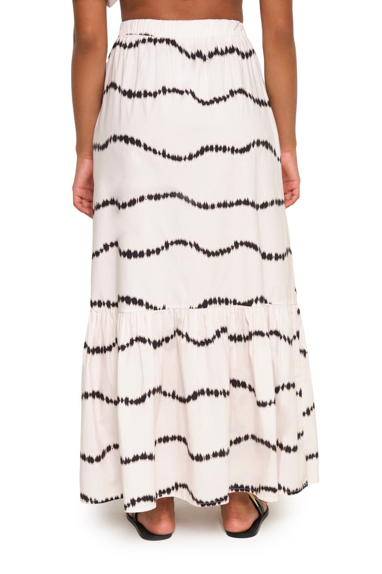 Crustacean Stretch Cotton Maxi Skirt, Alternate, color, BEIGE WAVES