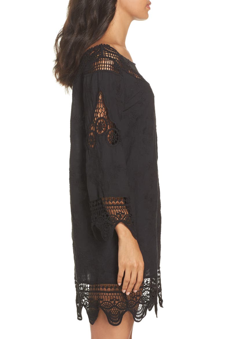 Zen Garden Cover-Up Dress, Alternate, color, BLACK