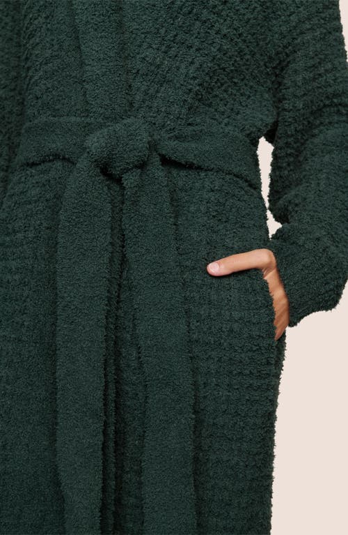 Eberjey Bouclè Waffle Knit Robe In Green