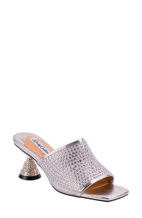 Rhinestone Slide Sandal (Women)