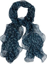 Lauren Ralph Lauren Spring Ditsy Double Ruffle Scarf