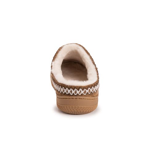 Muk Luks Jordi Genuine Suede Clog Slipper In Multi
