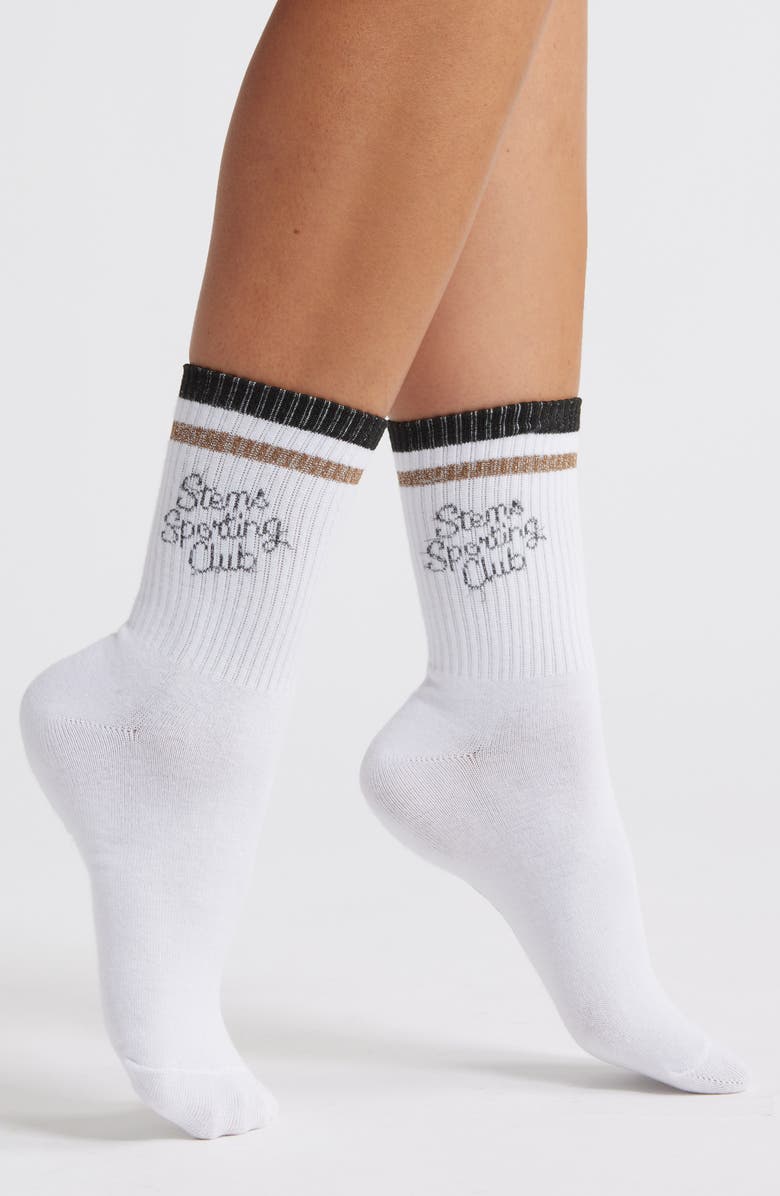 Stems Sporting Club Stripe Crew Socks, Main, color,