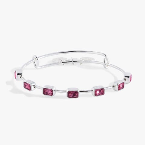 October Birthstone Emerald Cut Bangle