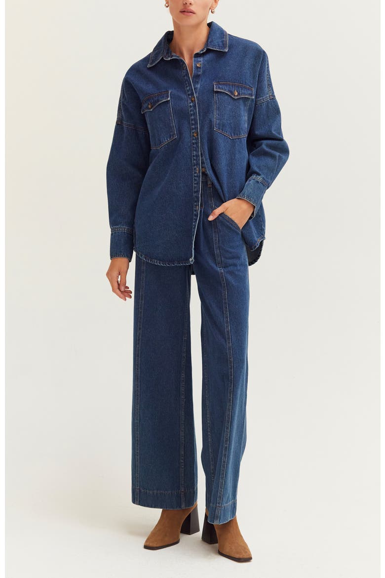 Flare Denim Pants, Alternate, color, Denim Blue