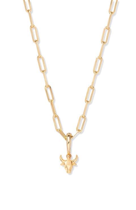Aries Zodiac Charm Paperclip Necklace