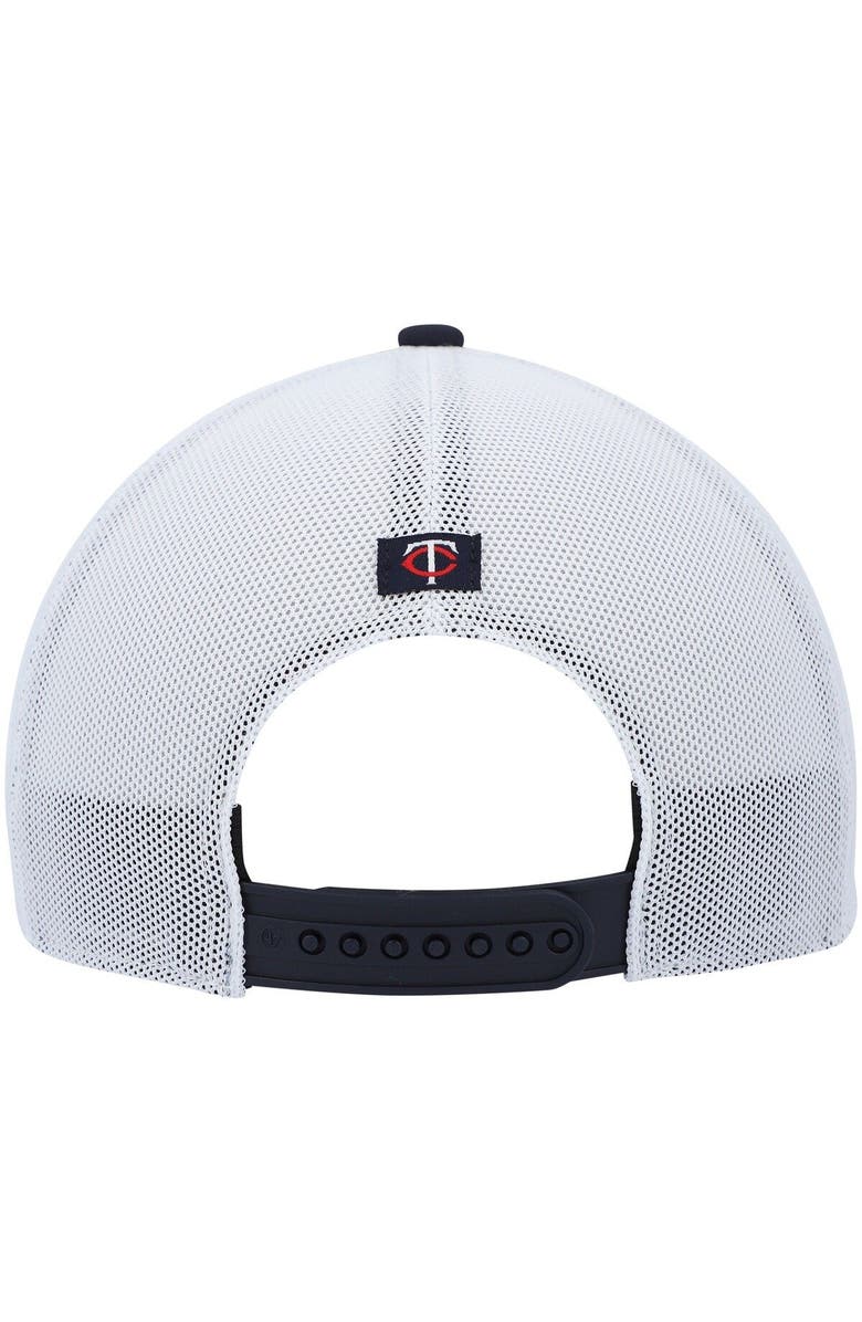'47 Men's '47 Navy/White Minnesota Twins Flag Fill Trucker Snapback Hat, Alternate, color, 