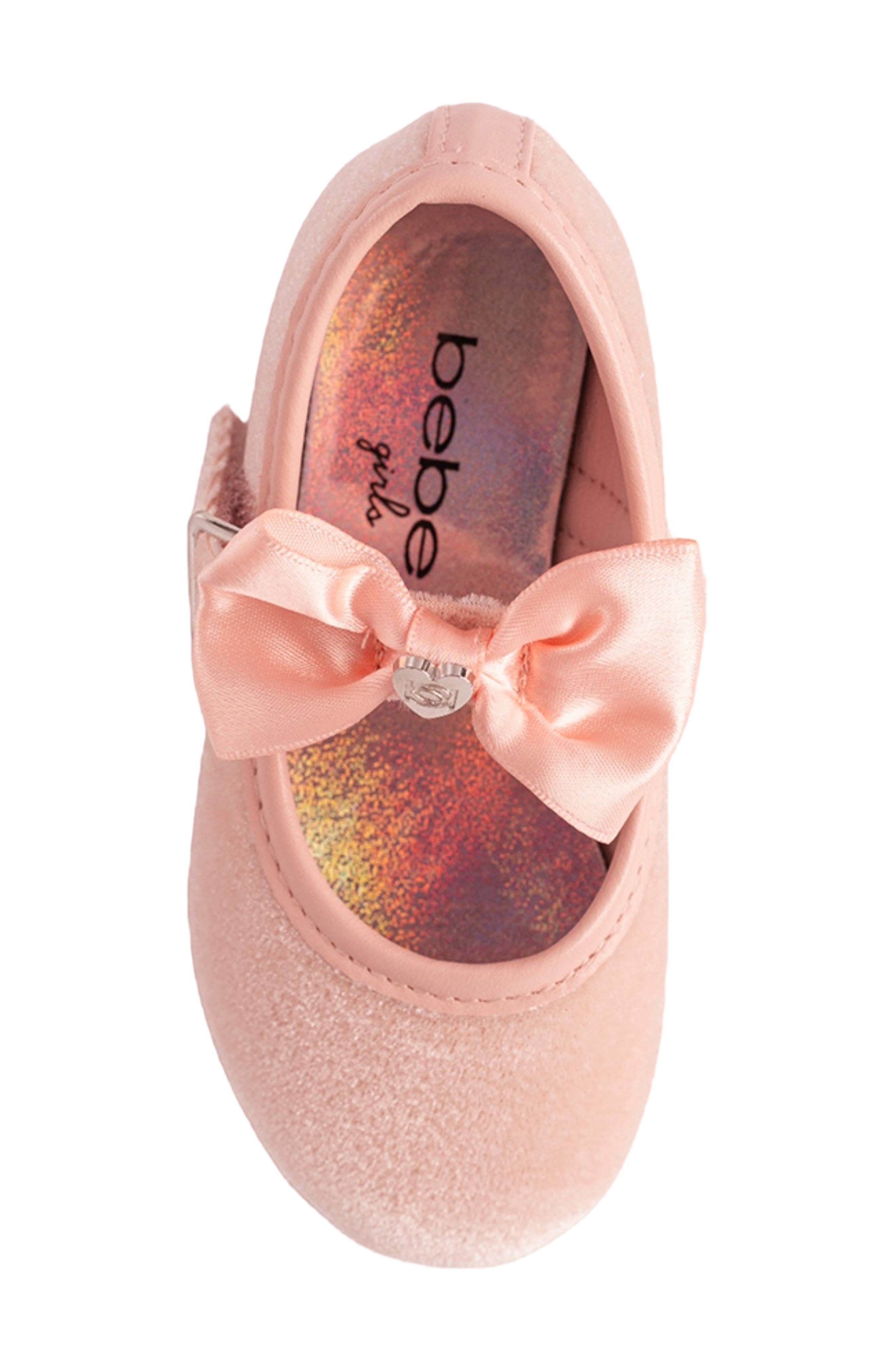 Kids' Velvet Mary Jane Flat, Alternate, color, BLUSH