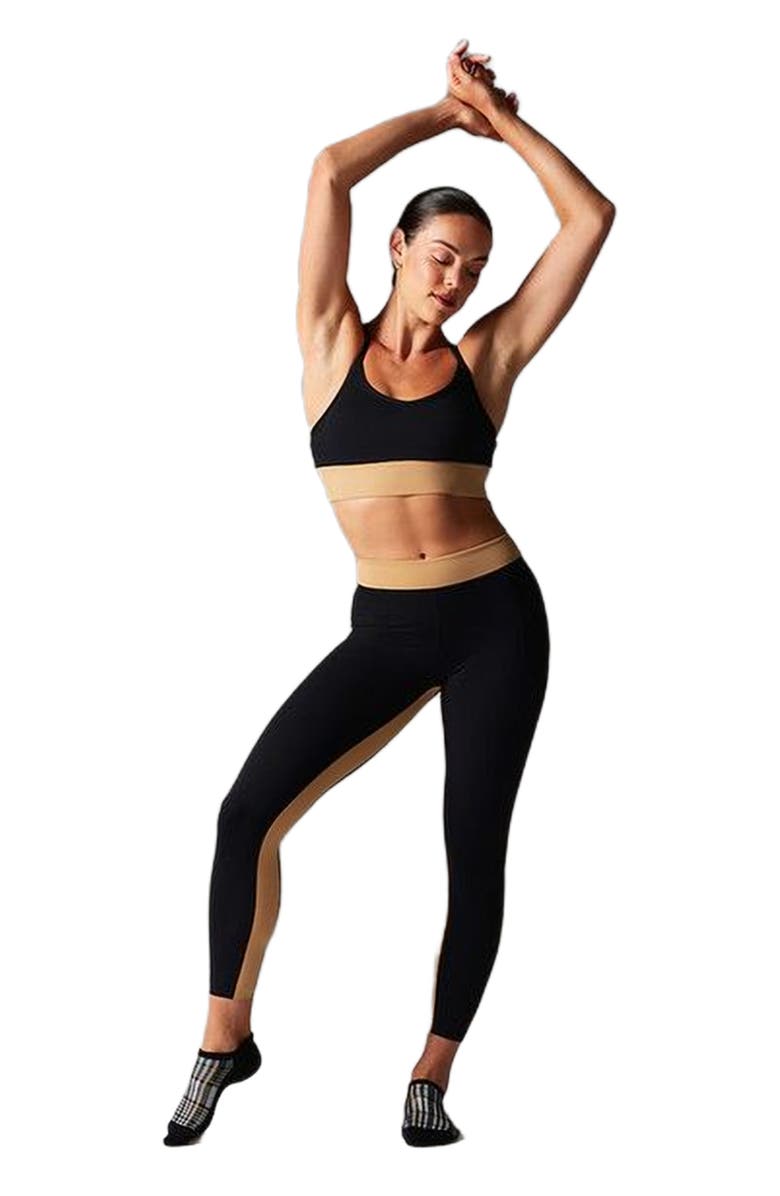 Tavi Mid Rise 7/8 Legging, Main, color, Ebony/Camel