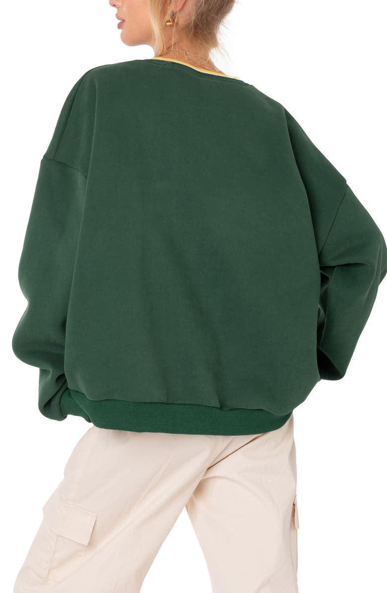 EDIKTED Dallas Sweatshirt, Alternate, color, Green