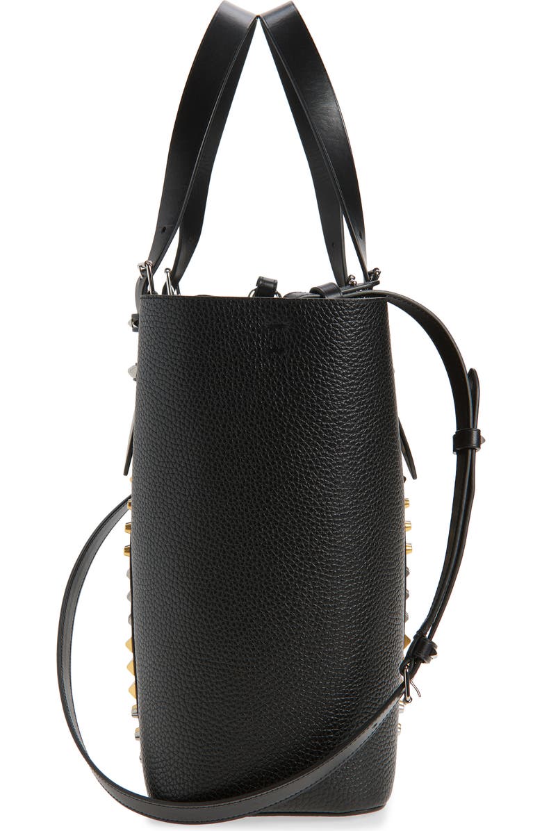 Valentino Medium Rockstud Calfskin Tote, Alternate, color, Black