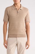 TOM BAINE Half Zip Knit Polo Sweater