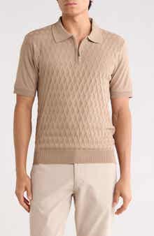 TOM BAINE Half Zip Knit Polo Sweater