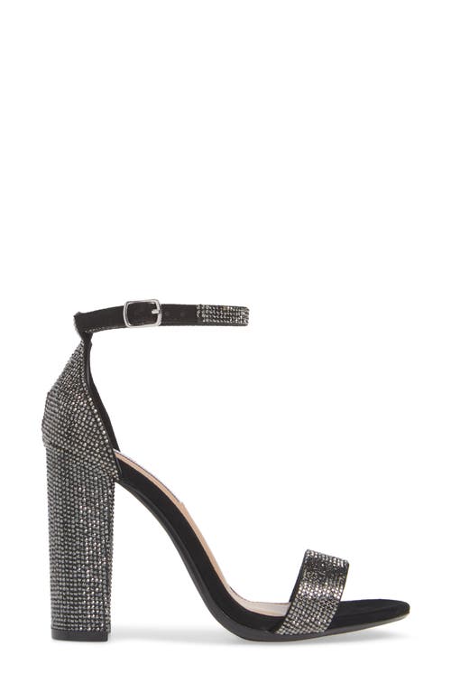 Steve Madden Carrson Ankle Strap Sandal In Black Crystal