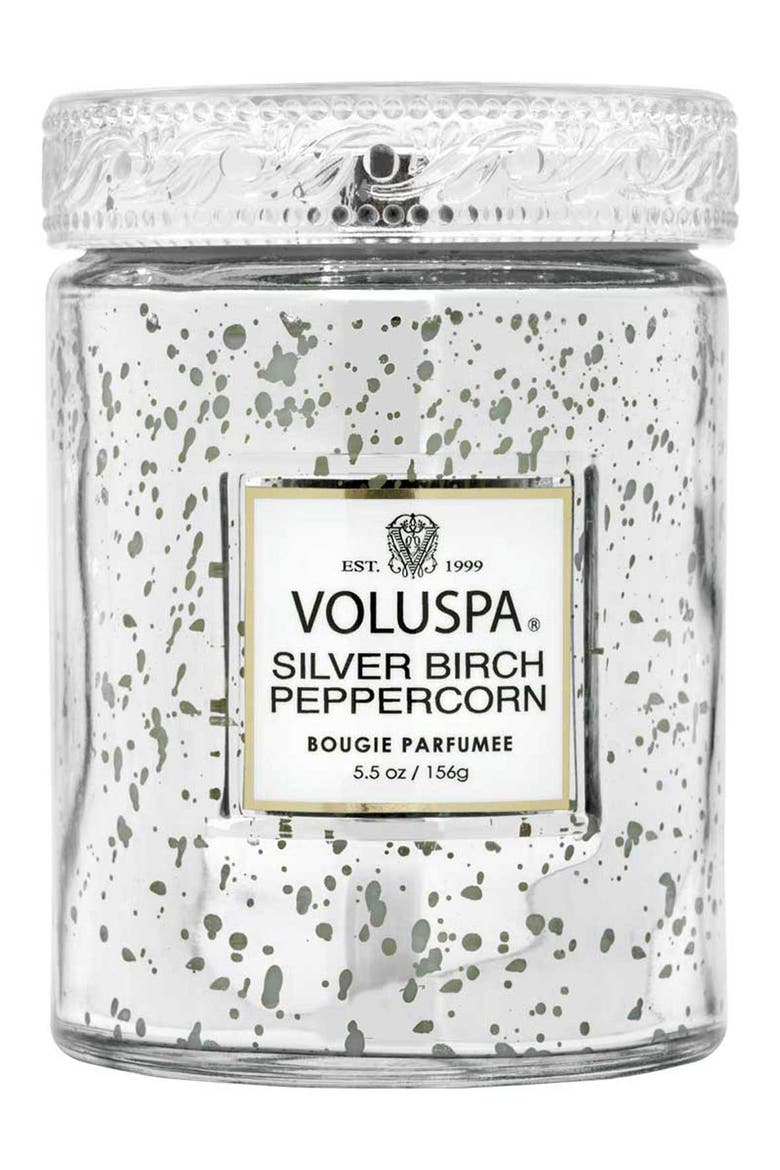 Silver Birch & Peppercorn Small Jar Candle, Main, color, SILVER BIRCH
