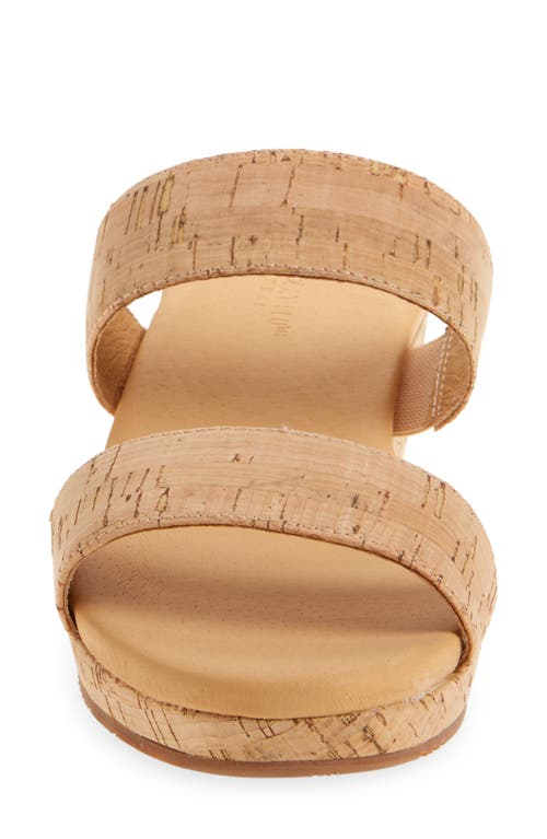 Chocolat Blu Farra Platform Wedge Slide Sandal In Cork