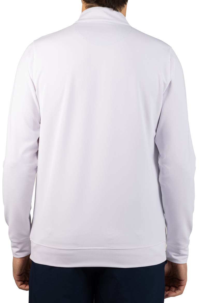 Micro Grid Quarter Zip Performance Pullover, Alternate, color, WHITE