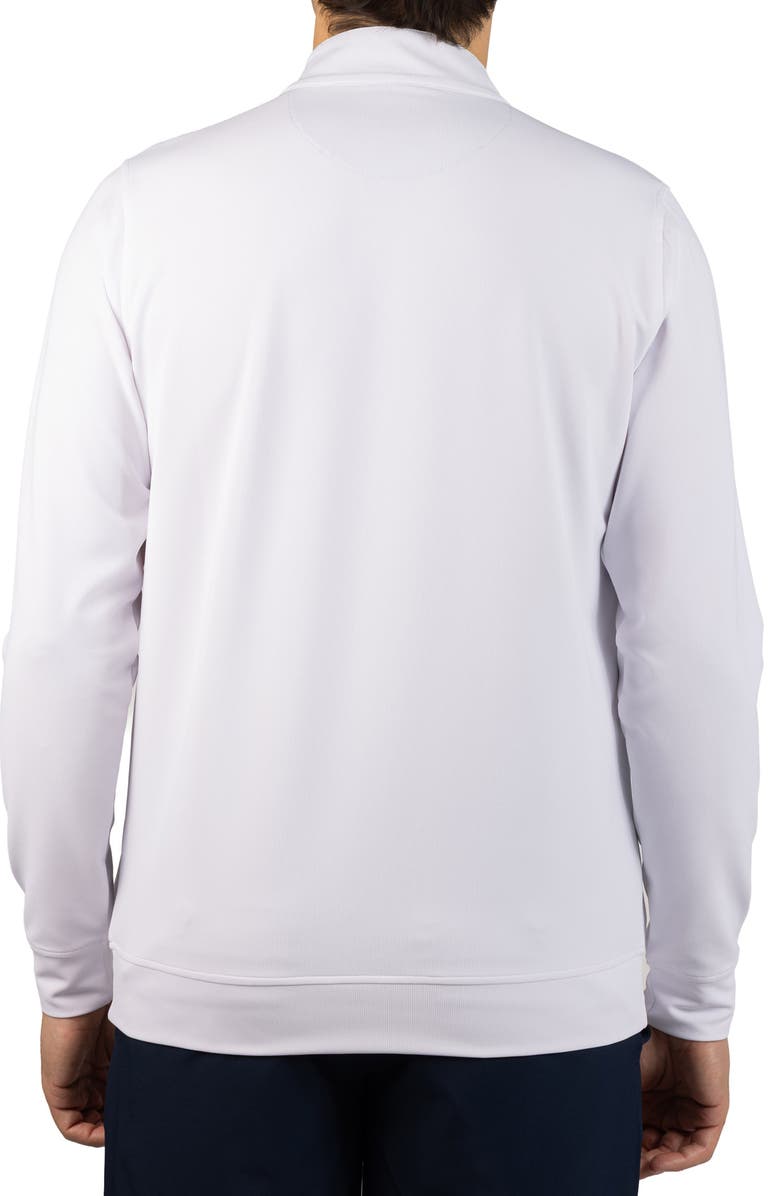 TailorByrd Micro Grid Quarter Zip Performance Pullover, Alternate, color, White