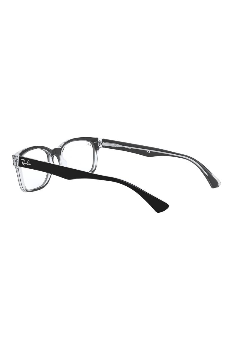 51mm Square Optical Glasses, Alternate, color, BLACK