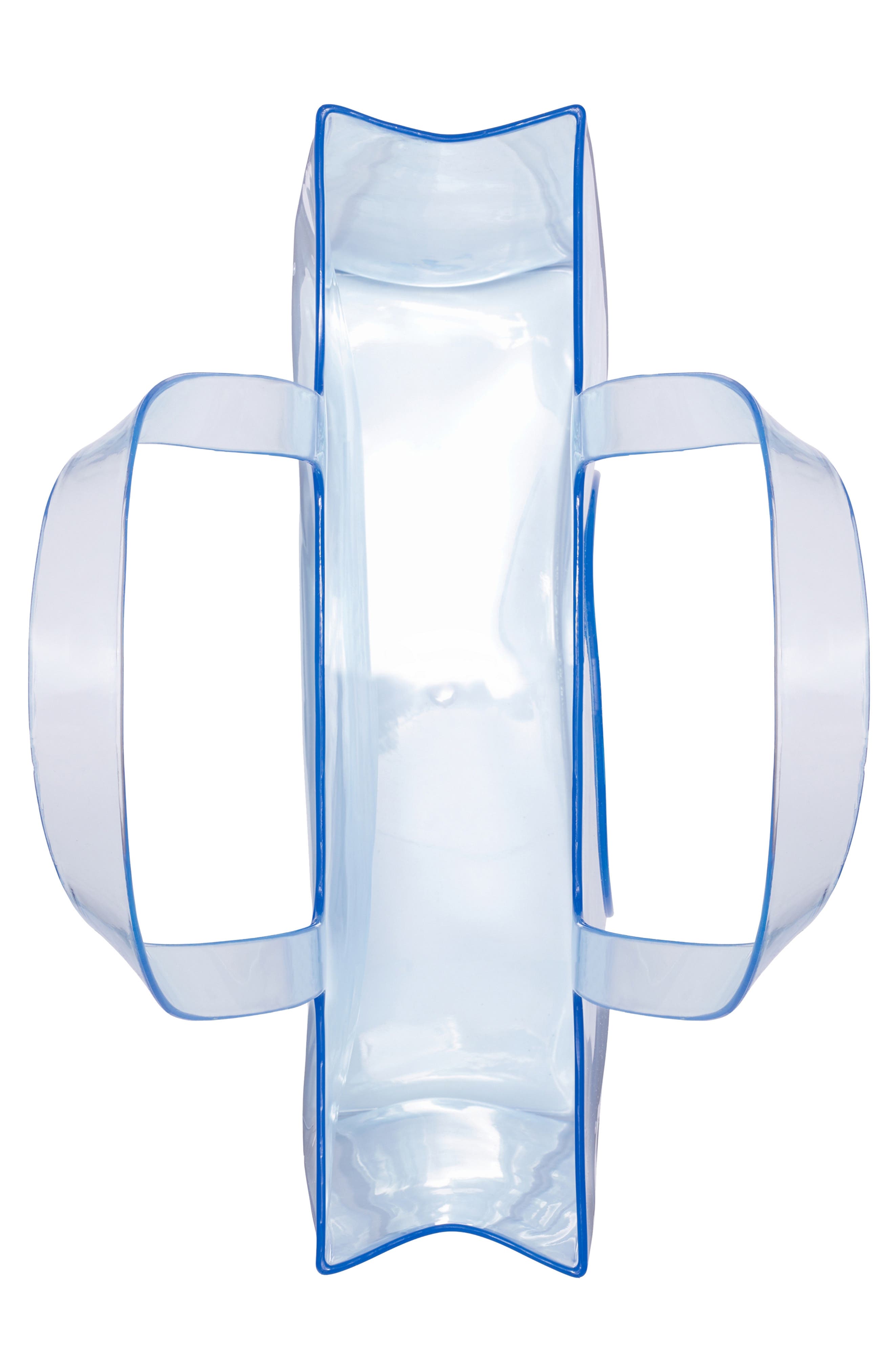 Tory Burch Small Ella Clear Tote, Alternate, color, Pool Blue