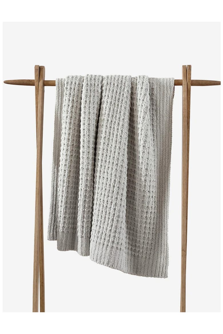 Snug Waffle Knit Throw, Alternate, color, CLOUD GREY