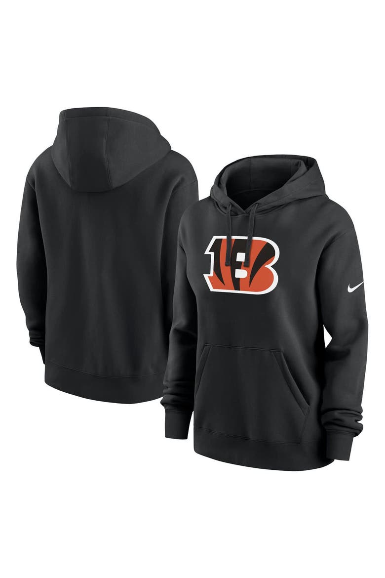 Women's Nike Black Cincinnati Bengals Club Fleece Pullover Hoodie, Main, color, Black