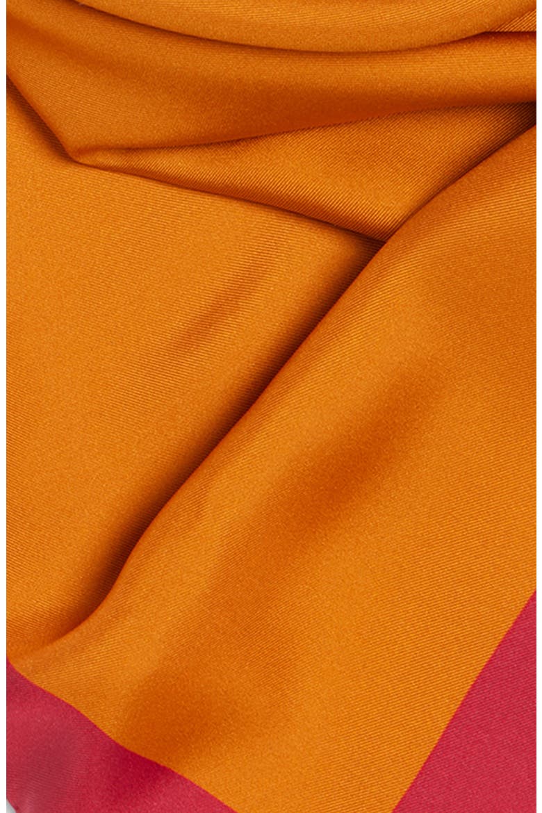 Silk Square Scarf, Alternate, color, 7573 ORANGE/ RED