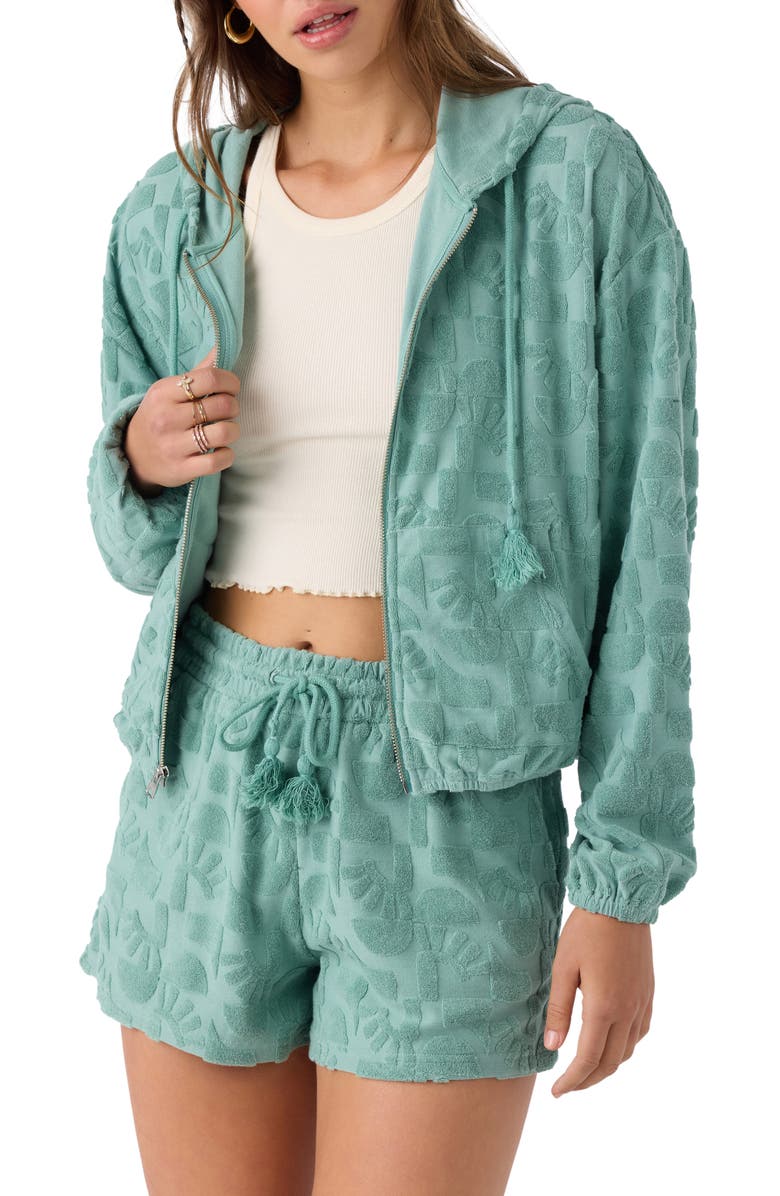 O'Neill Deven French Terry Zip Hoodie, Main, color, Oil Blue