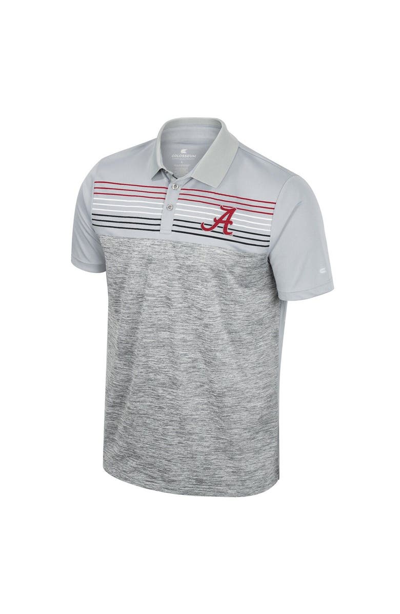 COLOSSEUM Men's Colosseum Gray Alabama Crimson Tide Cybernetic Polo, Alternate, color,